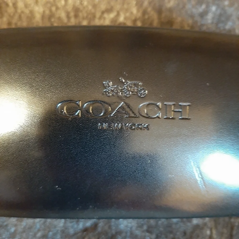 Coach New York Hard Sided Glasses Case Women's Black Clamshell Luxury Designer